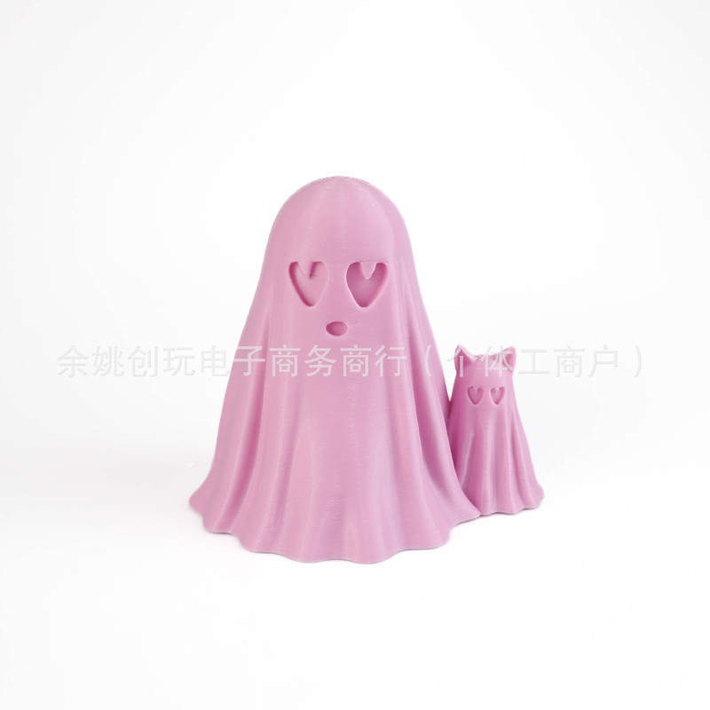 跨境新品Pink ghost bat ornament 万圣节粉色幽灵蝙蝠摆件3D打印|undefined