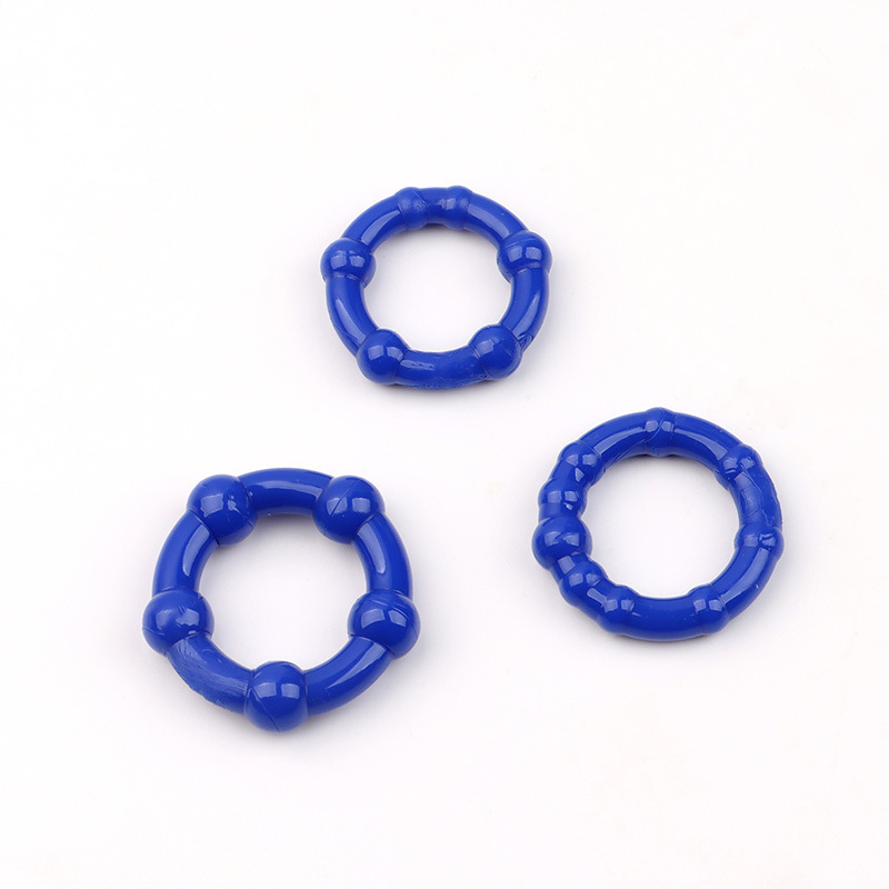 Beaded Delay Ring for Men, TPE Triple-Ring Semen-Locking Condom Ring, Long-Lasting Adult Sex Aid — detail image 6