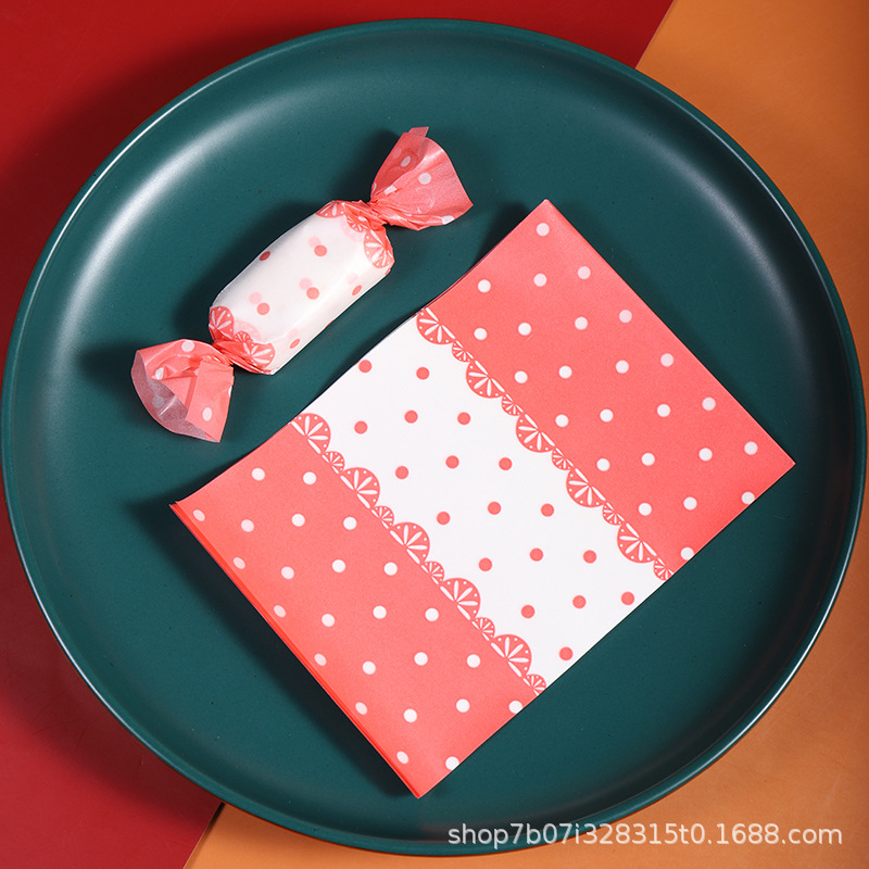 Papel de embalaje de papel de turrón embalaje de papel de caramelo embalaje de papel de turrón papel de caramelo de arroz glutinoso 100 piezas