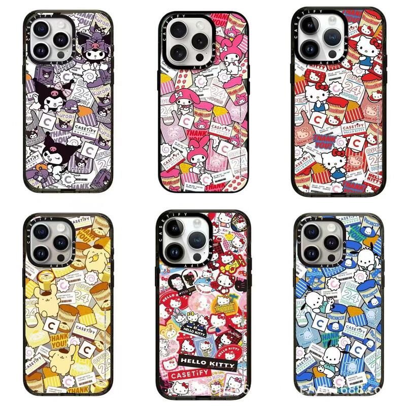 Casetify Co-Branded Hello Kitty Sanrio Apple 16Promax Mobile Phone Case Iphone15 Cartoon 14 Hard 13