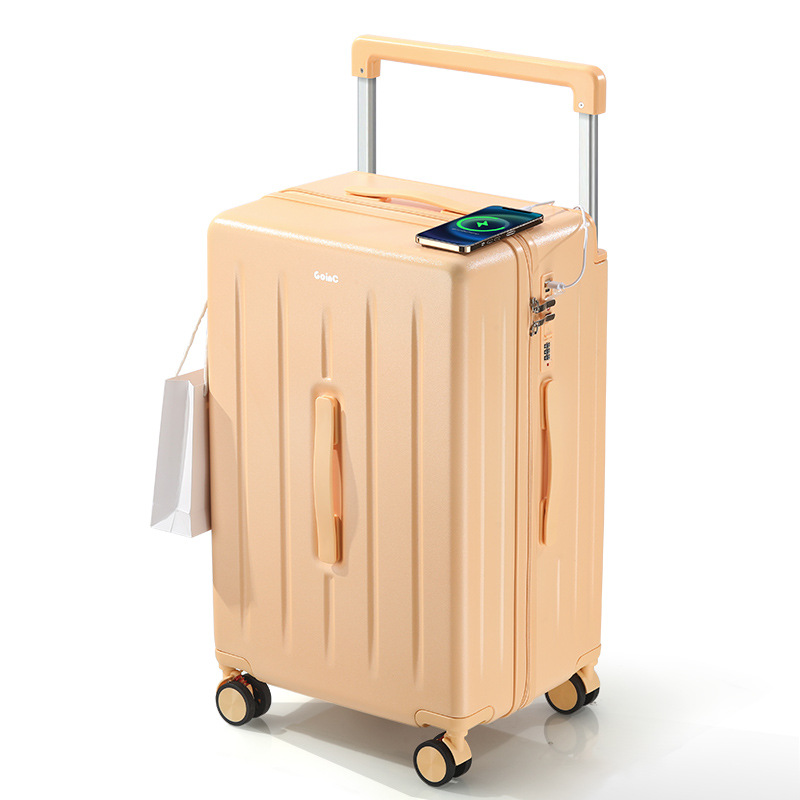Nueva maleta de tracción ancha de moda, maleta de gran capacidad, maleta de viaje para estudiantes duradera, rueda universal para hombres y mujeres