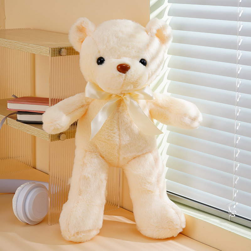 Osos de peluche con lazo de cinta de diez colores, muñecos de boda, regalos al por mayor, juguetes de peluche