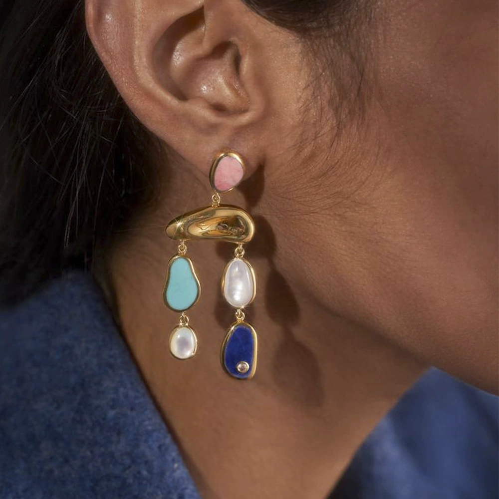 Амазонки геометрические серьги капли воды популярный стиль Простые Персонализированные серьги из сплава ювелирные изделия для женщин