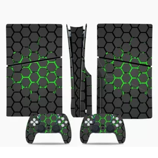 Nаклейка PS5 SLIM полная наклейка на корпус, решетка в клетку, наклейка-пленка защита кожи Limited Skin