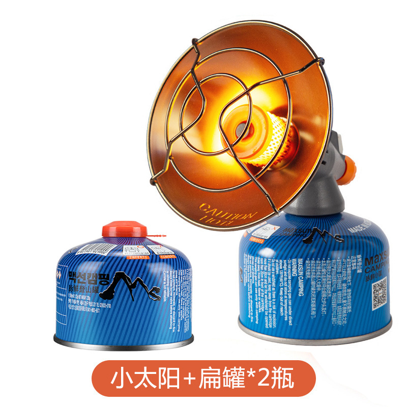Invierno al aire libre camping calefacción artefacto mini portátil estufa de calefacción gas invierno camping pesca fuego pequeño sol
