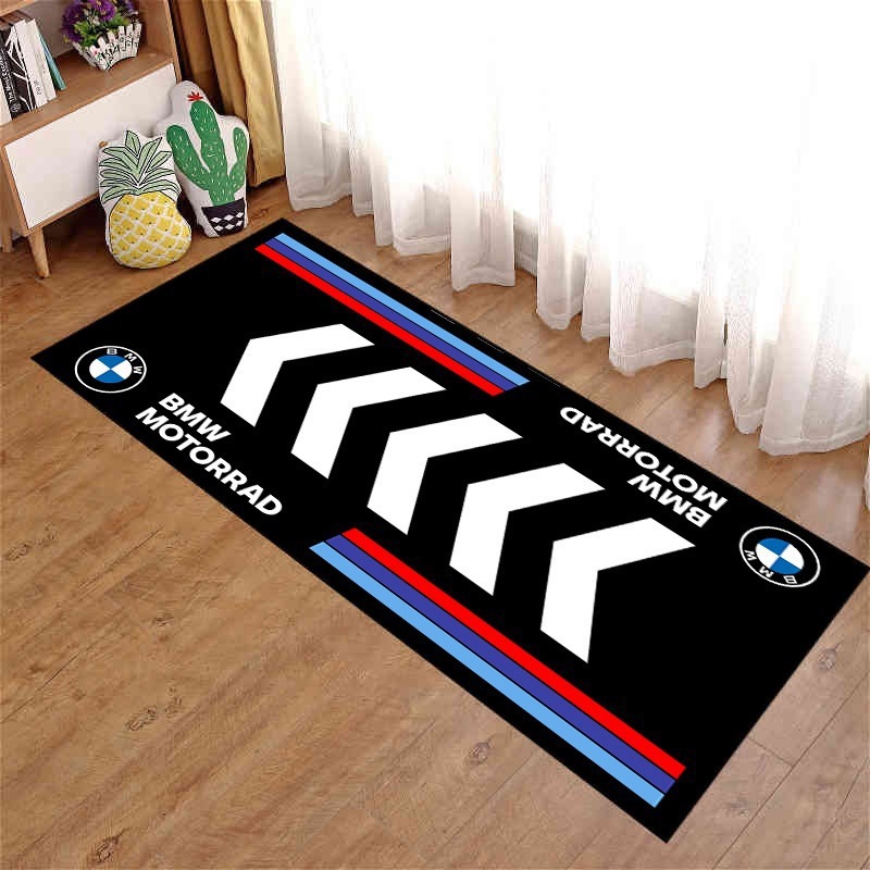Cross-Border Temu American-Style Crystal Velvet Long Carpet Motorcycle Decorative Floor Mat, Stain-Resistant, Wear-Resistant, Easy to Care For, Bedside Rug