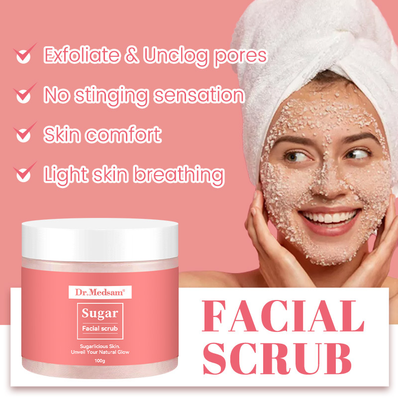 Facial Frosting Scrub Cross Border Sugar Facial Scrub Moisturizing Blackhead Cleansing Exfoliating