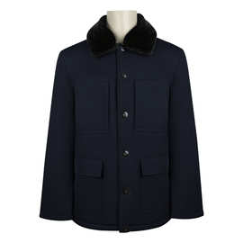 军旭25年冬季新款加绒加厚防寒保暖毛领抗静电石墨烯男装棉服