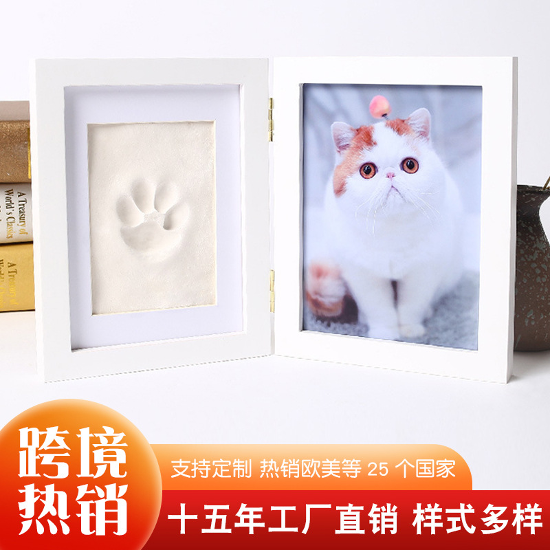 Dog paw print inkpad photo frame pet memorial hand paw print baby hand foot inkpad baby hand footprints pet footprints