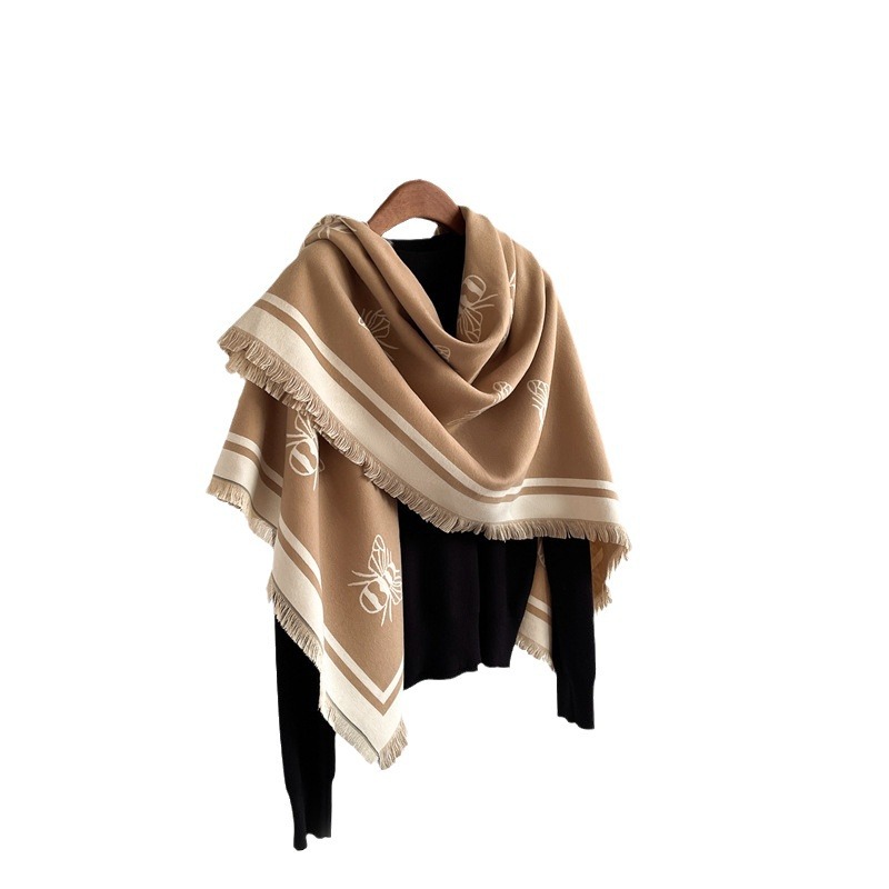 Herbst und winter neue temperament biene großen quadratischen schal urlaub stil kaschmir warmen schal schal_voghion.com