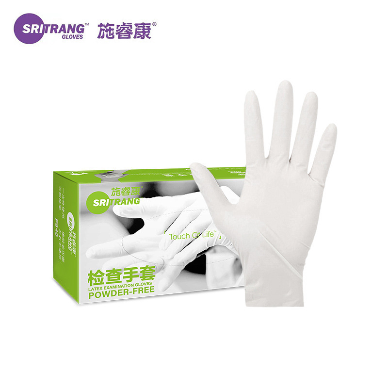 施睿康号橡胶手套一盒100只10盒一箱F840（XL）
