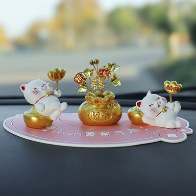 Car ornaments — Car Ornaments Car Accessories Ornaments - rich-lying-to-earn-rich-powder-mat