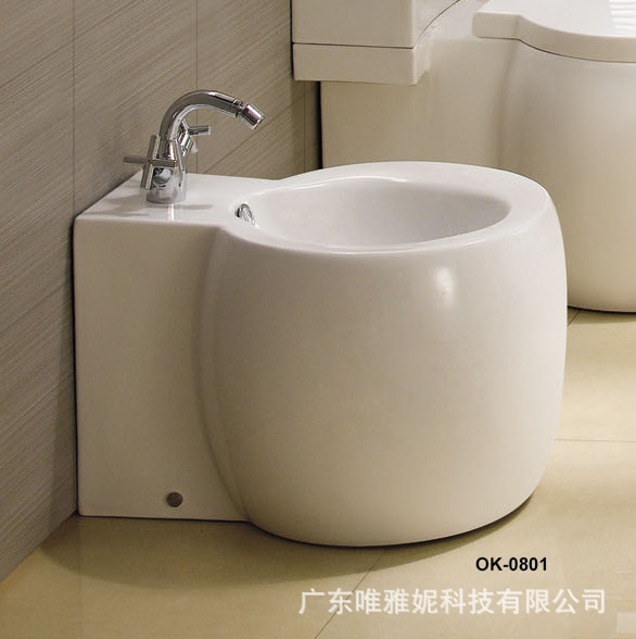 Bidé de Pie para Baño OK-0801 de Cerámica Fácil de Limpiar