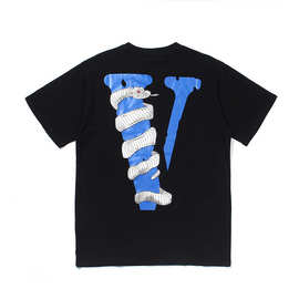 VLONE FAST陈冠希同款潮牌T恤字母白蟒高街夏季校园休闲情侣短袖