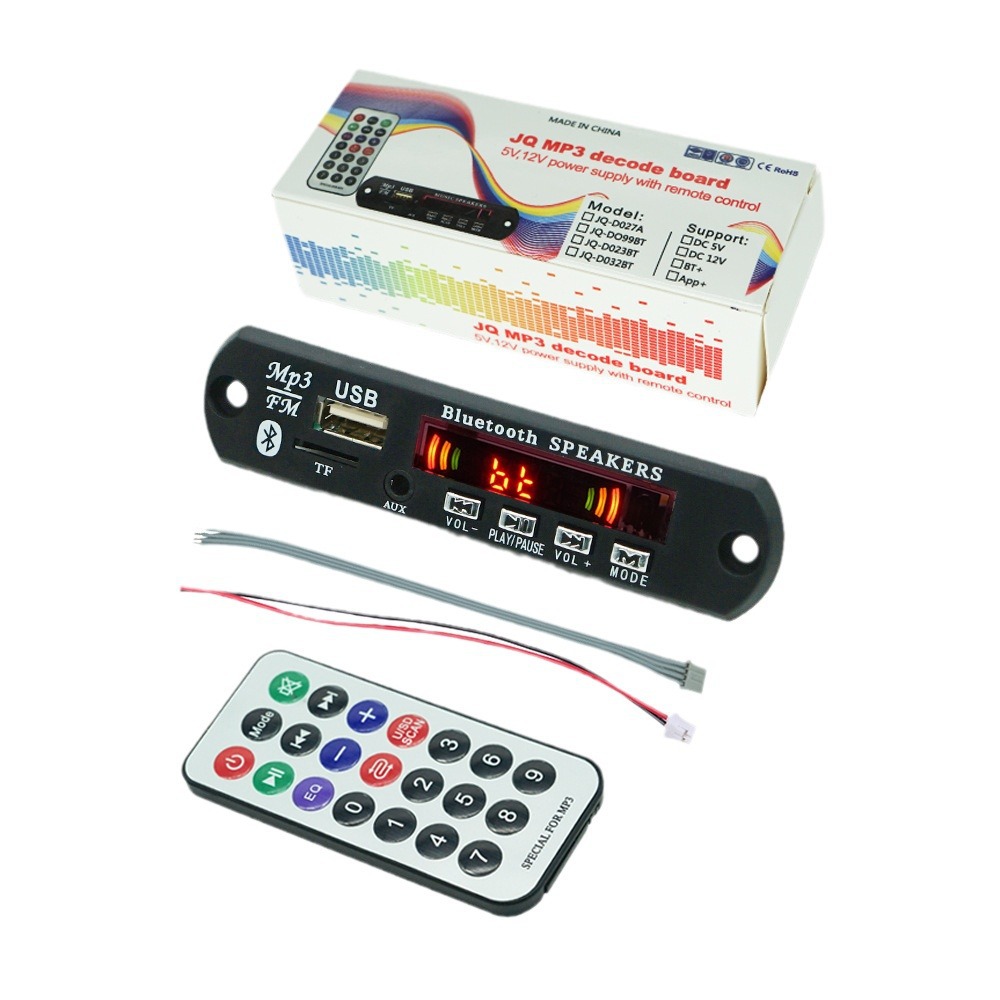 JQ Bluetooth tablero del decodificador MP3 accesorios de audio del coche con Radio FM accesorios de audio pantalla a color