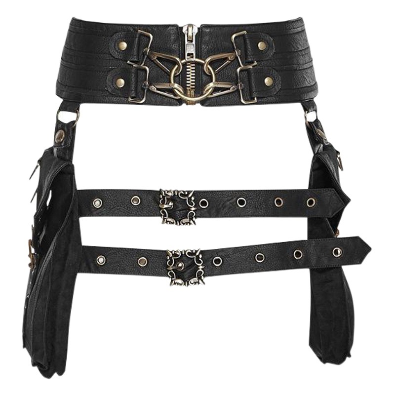 Bolsos de comercio exterior transfronterizo para mujer TEMU nuevo bolso de cuero PU punk europeo y americano para teléfono móvil al aire libre cintura retro cintura