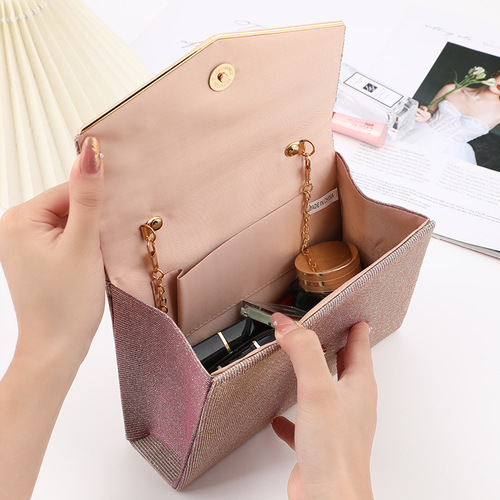 Light Luxury Style Cover Fold Design Small Satchel Everyday Outfit Matching Chain Bag Party Evening Bag