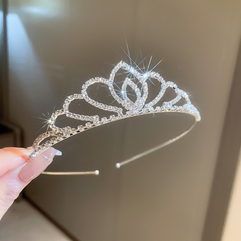 60g Weight Hair Band Hair Accessories Type Rhinestones Inlay Material 1 Piece Quantity Street Occasion Alloy Material Crown Pattern Women'S Gender Plating Design Lady Crown Alloy Plating Rhinestones Hair Band 1 Piece 6