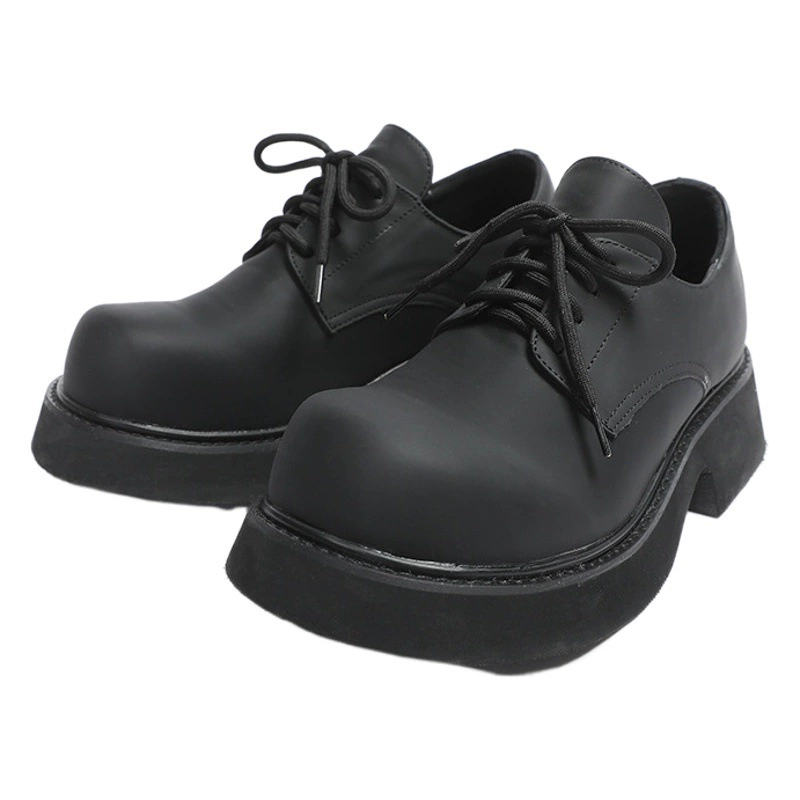 Увеличивающие рост 5 см Парижские кожаные туфли с большим носком, мужские парные туфли дерби на флисовой подкладке, ретро, уличные красивые туфли дерби на платформе