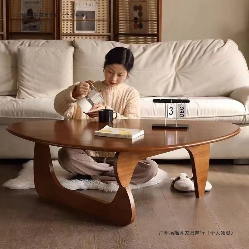 结实耐用加厚简约风三角实木茶几北欧风客厅原木日式茶桌|undefined