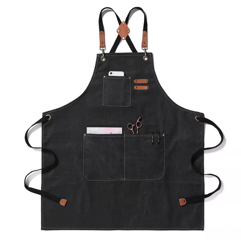 Delantal de Trabajo de Poliéster y Algodón, Impermeable, Antiaceite, Ajustable, para Cocina y Jardinería