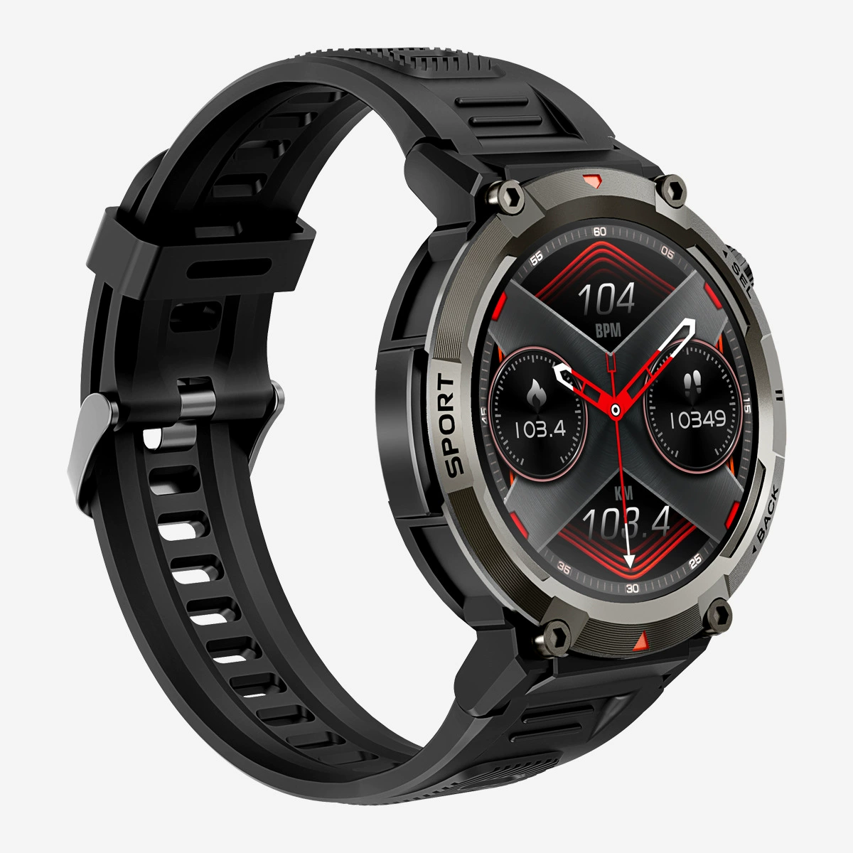Bracelet, watch strap, lights, music flashlight for gym, S100, tracks heartbeat, measures blood pressure