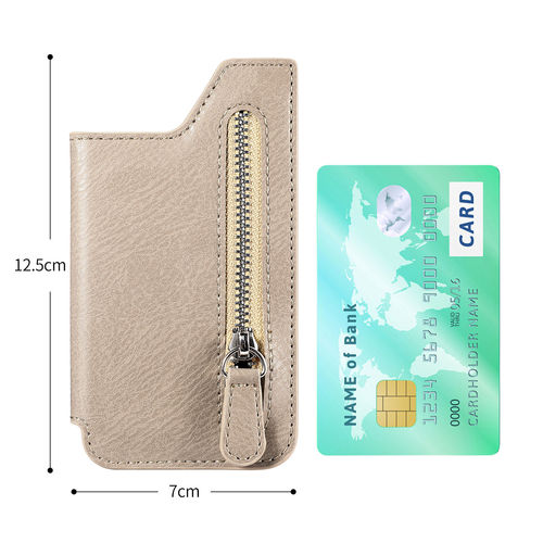 Multifunctional zipper card holder phone card case bank card wallet coin purse gift bag PU leather sleeve
