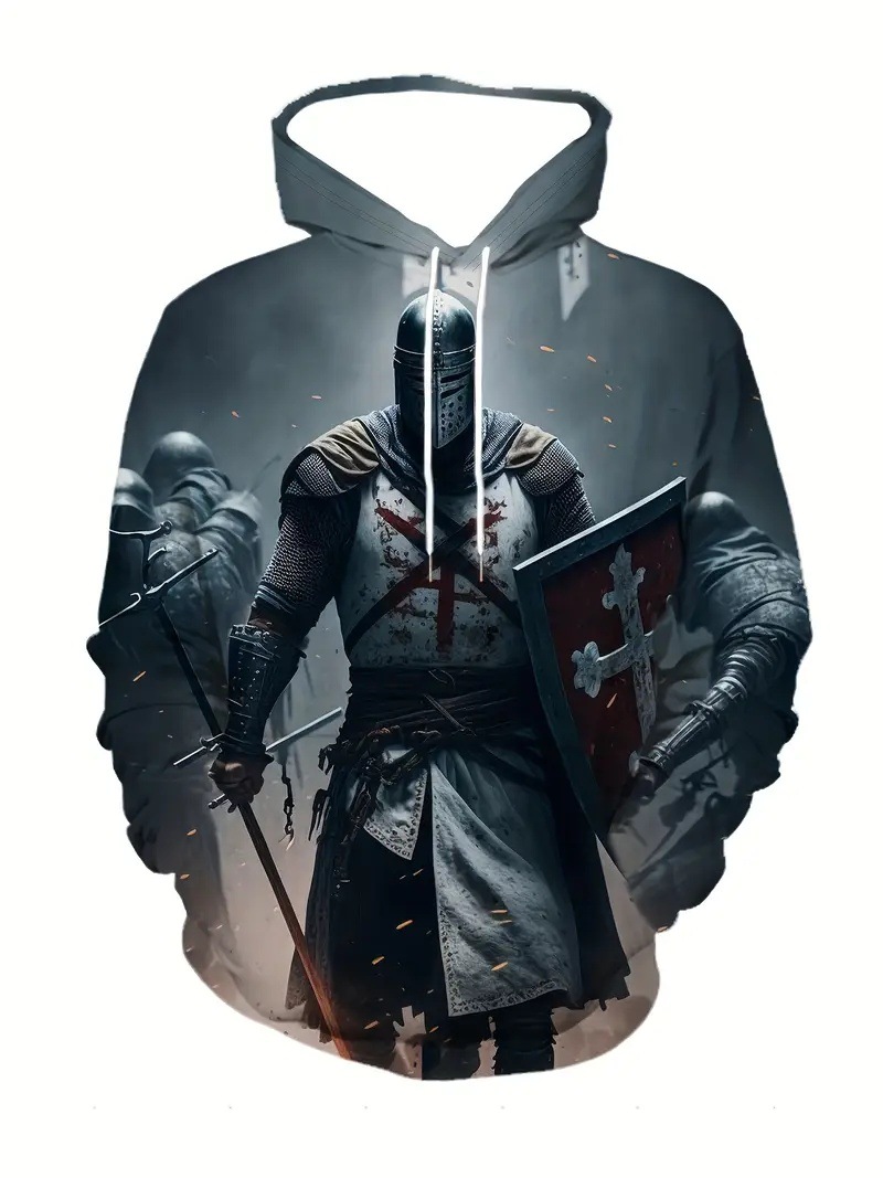 Autumn Men's 3d Digital Printed Hoodie Long Sleeve Pullover_voghion.com