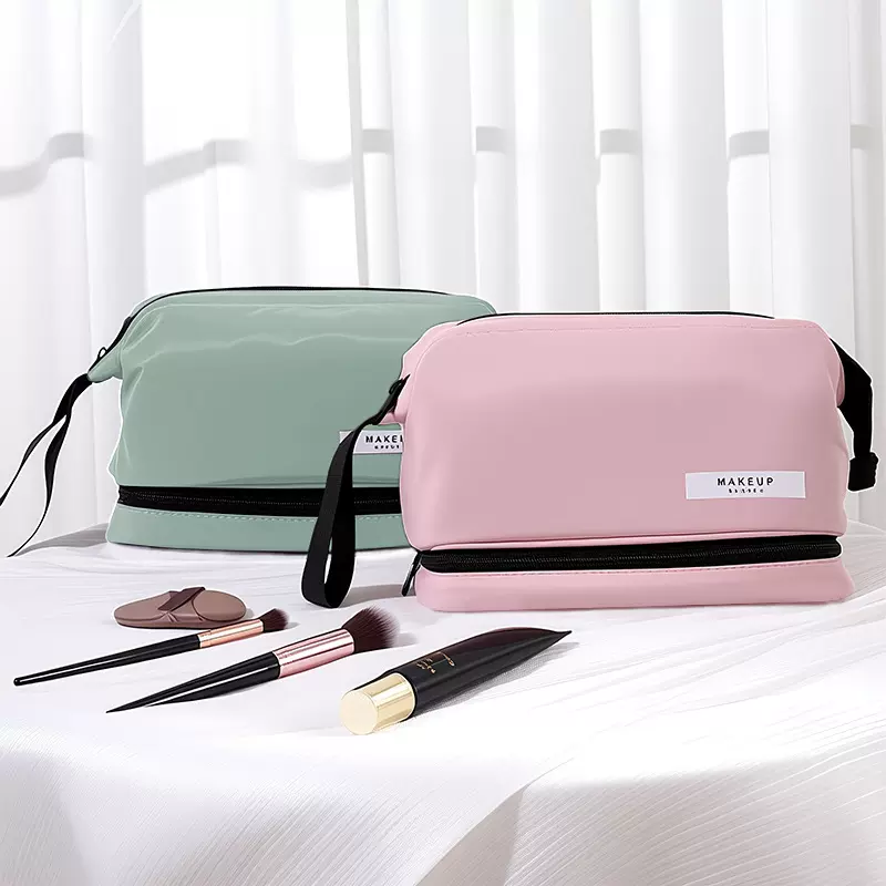 新款双层云朵化妆包大容量分区防水洗漱包便携旅行化妆品收纳包女