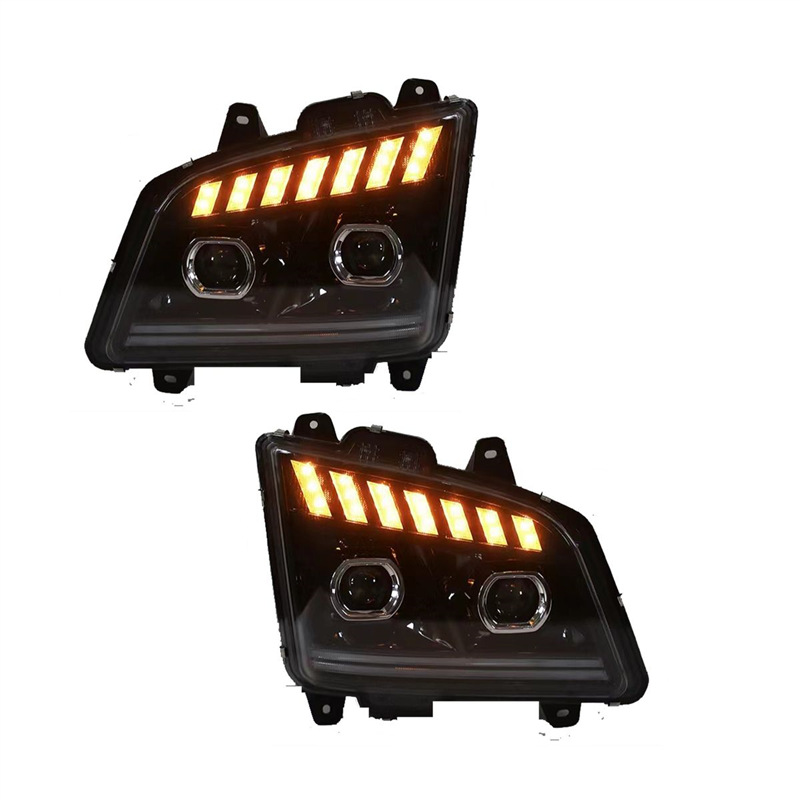 Es adecuado para liberar el conjunto de faro JH6 LED láser superbrillante de doble lente LED con luz diurna FAW JH6