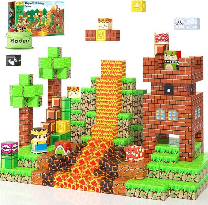 Amazon 人気の新製品子供用ビルディングブロック 3D 磁気磁気ブロックビルディングブロッククリスマスクロスボーダーおもちゃ DIY|undefined