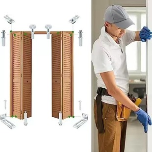Folding Door Accessories Multi-Fan Door Connector Metal Top Pulley Scroll Hardware Set Cross-Border Hot Selling Hardware