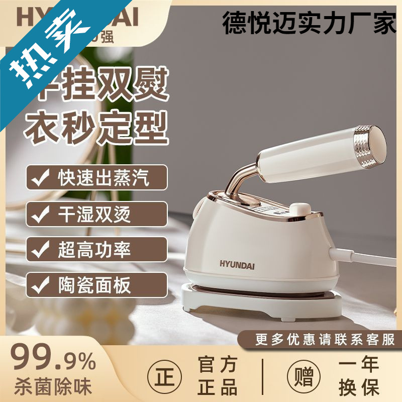 Hyundai New Handheld Garment Ironing Machine Steam Electric Iron Household Portable High-Power Ironing Clothes