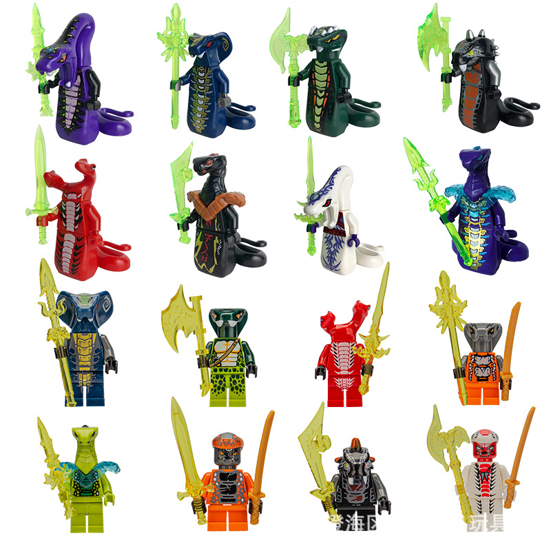 Cross-Border 8-Piece Set of Hero Warrior Ninja Figures, Building Block Figures Exclusively for Foreign Trade
