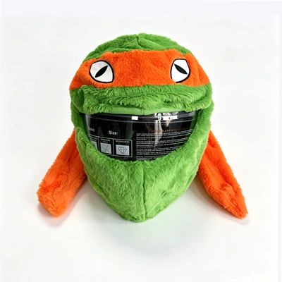 Dəbilqə (Kaska) aksesuarları Helmet Protective Cover Motorcycle - orange-ninja-turtles