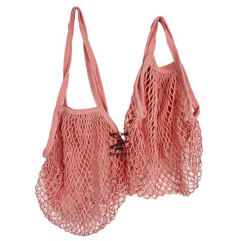 Bolsa de malla de almacenamiento de frutas y verduras de cocina bolsa de artículos diversos bolsa colgante bolsa de compras tejida de gran capacidad bolsa de malla hueca portátil transpirable