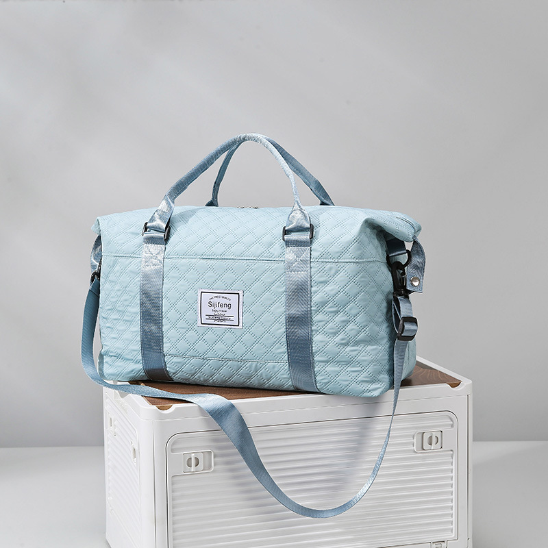 2025 bolsas de viaje de gran capacidad bordadas de diamante bolsas de yoga bolsas de equipaje separación húmeda seca bolsa madre comercio exterior al por mayor image 10
