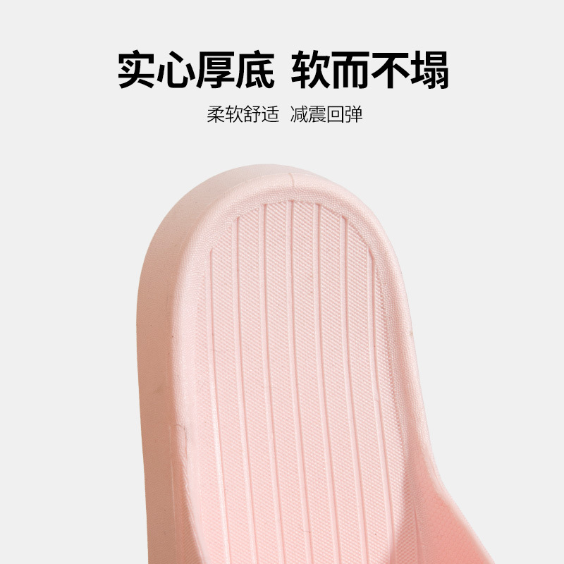 New Slippers for Summer Women Couple Home Indoor Bathroom Bath Non-slip Outer Wear Thick Soft Bottom Sandals for Men