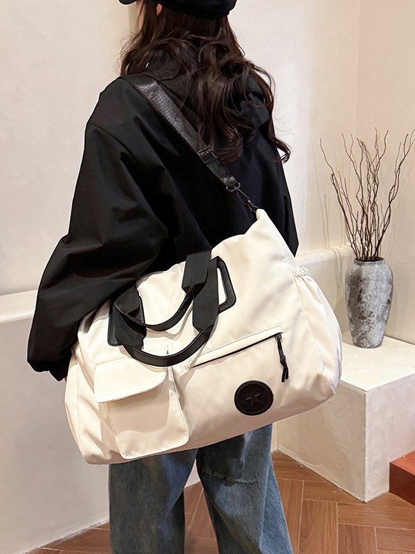 大容量の短距離旅行バッグ、軽量収納フィットネスバッグ、スポーツ軽量ショルダーバッグ、女性用カジュアルで多用途なハンドバッグ