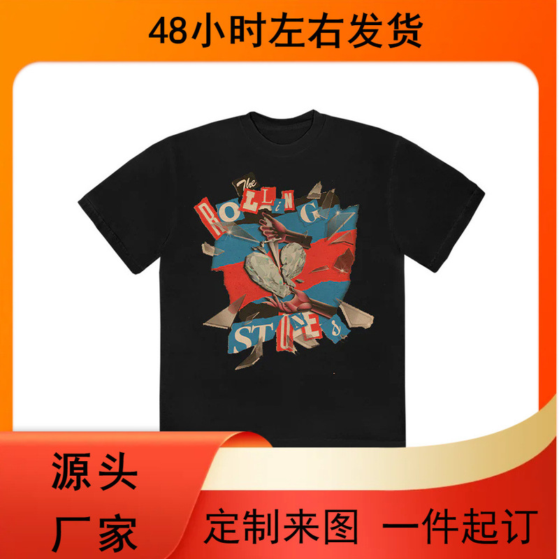 2025 New the Rolling Stones Rock Punk American Retro Men's Short-Sleeved T-Shirt