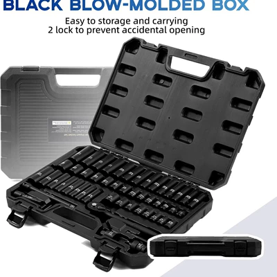 Cross-border hot sale 50pc pneumatic set sleeve quick wrench auto repair tool suit multi-function
