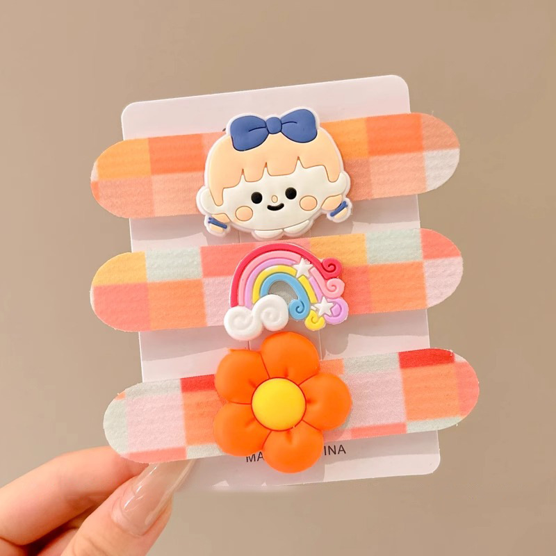 Diadema, tocado para niños, lazo, accesorios para el cabello, cabello roto para bebés, tarjeta de cabello roto, velcro, flequillo para niñas, pegatinas para el cabello, dibujos animados