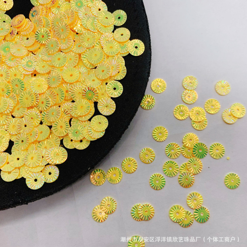 6mmdiy幼儿手工耳环演出服装装饰帽子婚纱圆形菊花饰品亮片发饰|undefined