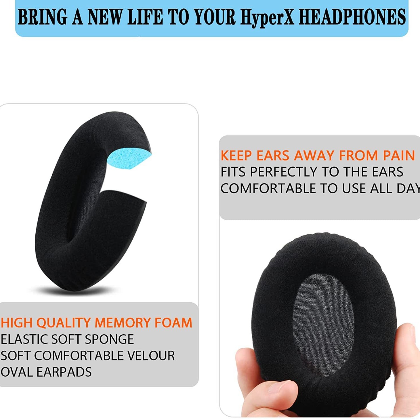 Aplicable HyperX Kingston Cloud2 HSCP vuelo Stinger Alpha S auricular orejeras