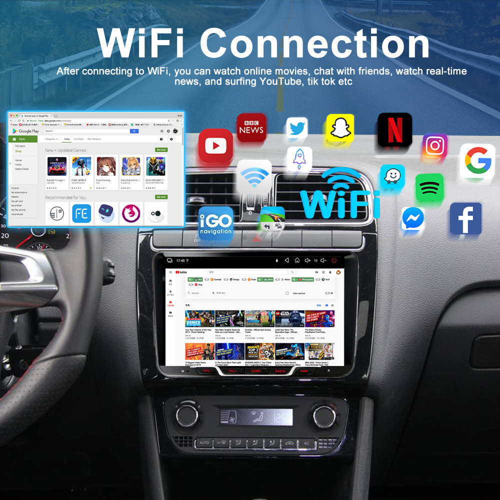 Cross-Border Applicable 9inch Volkswagen T5 Multivan 15-19 Carplay Navigation Reversing Image All-In-One Machine