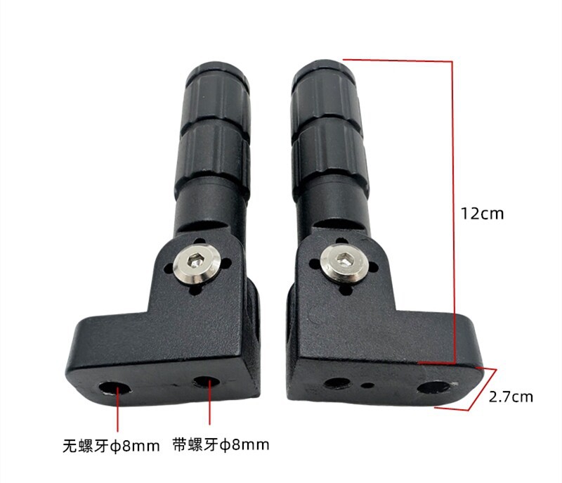 Electric Vehicle Motorcycle 22-32mm Vertical Bar Footrest Bumper Guard Bar with Additional Aluminum Alloy Folding Foot Pedal