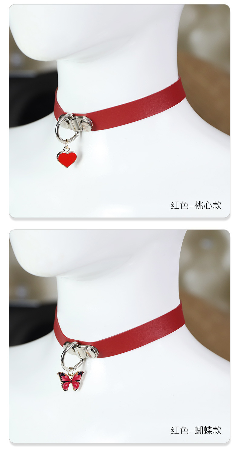 Silicone SM Collar with Traction Chain, Adult Couple Bondage Accessory, Pink — detail image 6