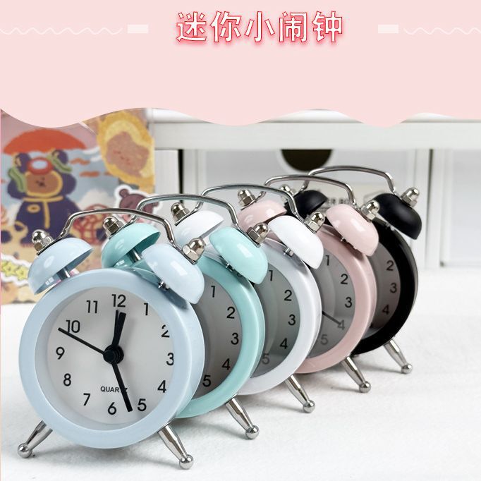 Mini metal small alarm clock LOGO1.5 inch metal bedside alarm clock digital student desktop gift alarm clock Mini metal small alarm clock LOGO1.5 inch metal bedside alarm clock digital student desktop gift alarm clock