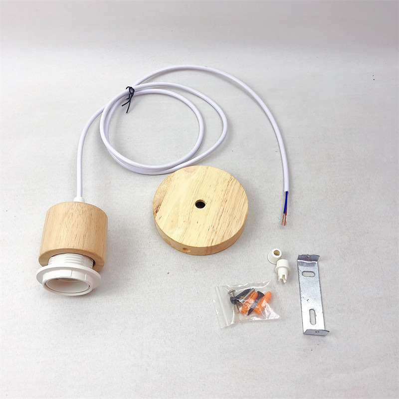 Paquete cilíndrico de madera de los accesorios de la lámpara