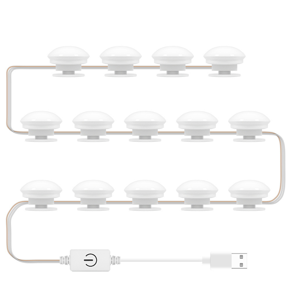 LED touch mirror, front headlights for mirror, dressing table, fill light, bulb, three colors